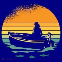 Retro Sunset Boat Coffee Mug thumb 5