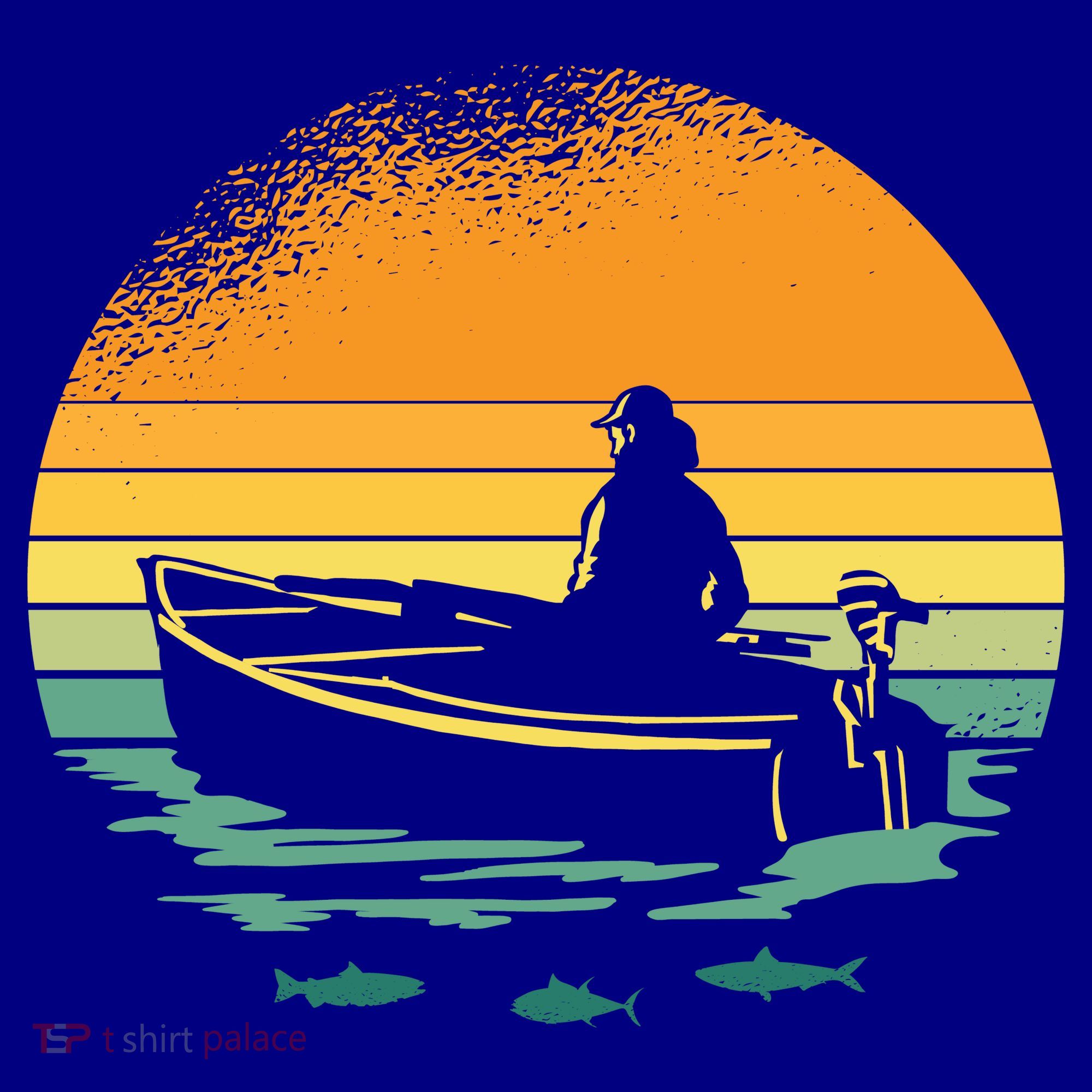 Retro Sunset Boat Coffee Mug