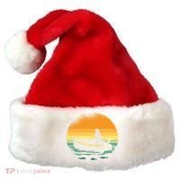 Retro Sunset Boat Santa Hat thumb 0