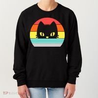 Retro Sunset Cat Women's Sweatshirt thumb 0