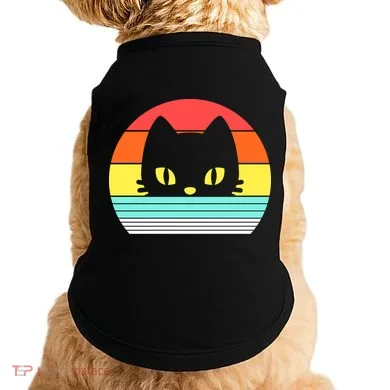 Retro Sunset Cat Doggie Tank
