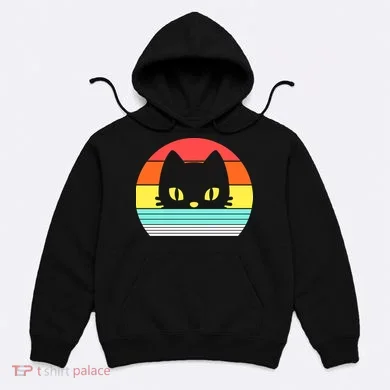 Retro Sunset Cat Hoodie