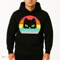 Retro Sunset Cat Hoodie thumb 2