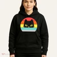 Retro Sunset Cat Hoodie thumb 5
