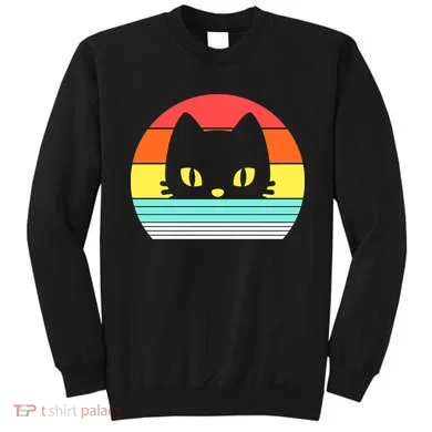 Retro Sunset Cat Sweatshirt