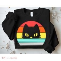 Retro Sunset Cat Sweatshirt thumb 2