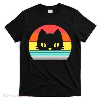 Retro Sunset Cat T-Shirt