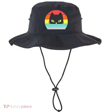 Retro Sunset Cat Bucket Hat