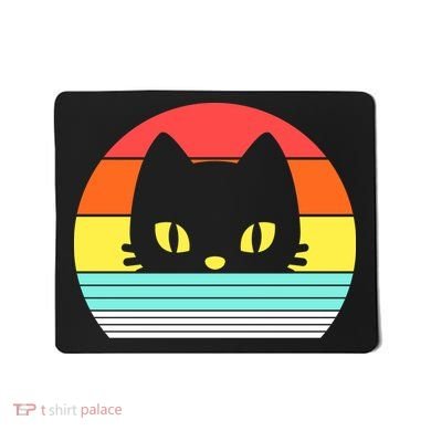Retro Sunset Cat Mousepad