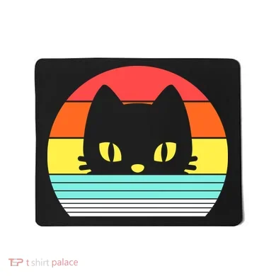 Retro Sunset Cat Mousepad