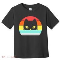 Retro Sunset Cat Toddler T-Shirt thumb 0