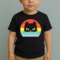 Retro Sunset Cat Toddler T-Shirt thumb 2