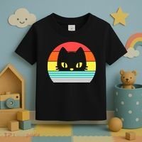 Retro Sunset Cat Toddler T-Shirt thumb 3