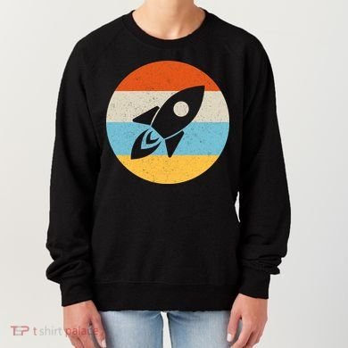Retro Sunset Spaceship Women's Sweatshirt