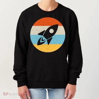 Retro Sunset Spaceship Women's Sweatshirt