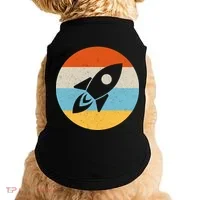 Retro Sunset Spaceship Doggie Tank thumb 0