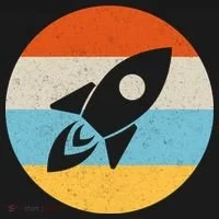 Retro Sunset Spaceship Doggie Tank thumb 4