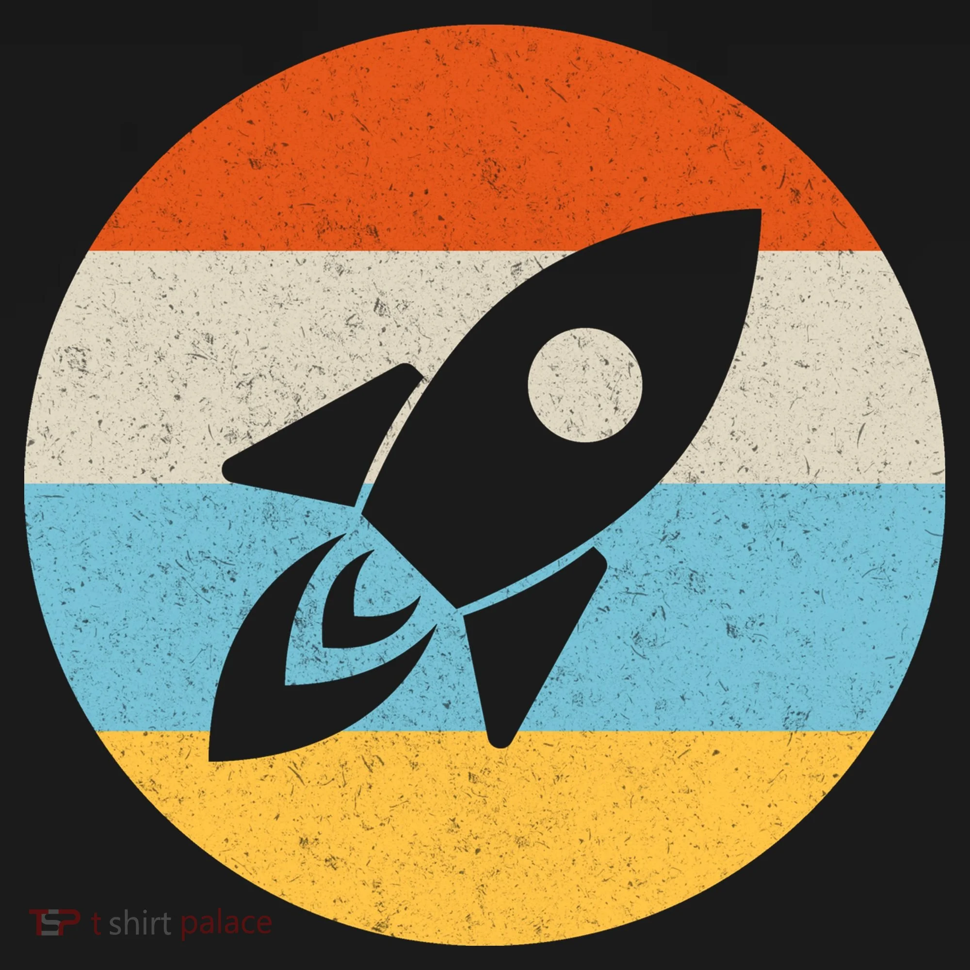 Retro Sunset Spaceship Doggie Tank