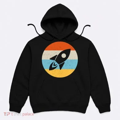 Retro Sunset Spaceship Hoodie