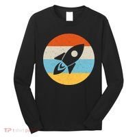 Retro Sunset Spaceship Long Sleeve Shirt thumb 0