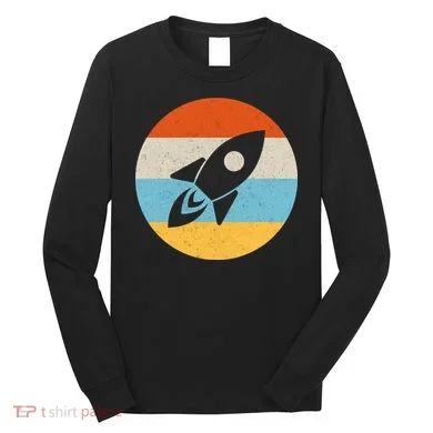 Retro Sunset Spaceship Long Sleeve Shirt