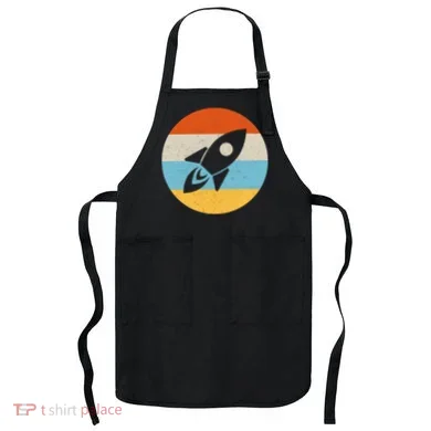 Retro Sunset Spaceship Apron
