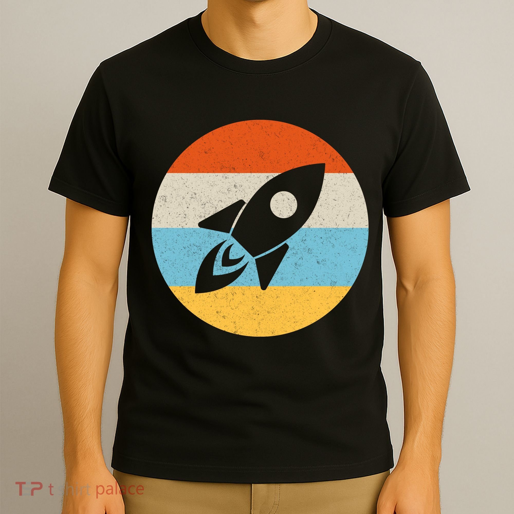 Retro Sunset Spaceship T-Shirt