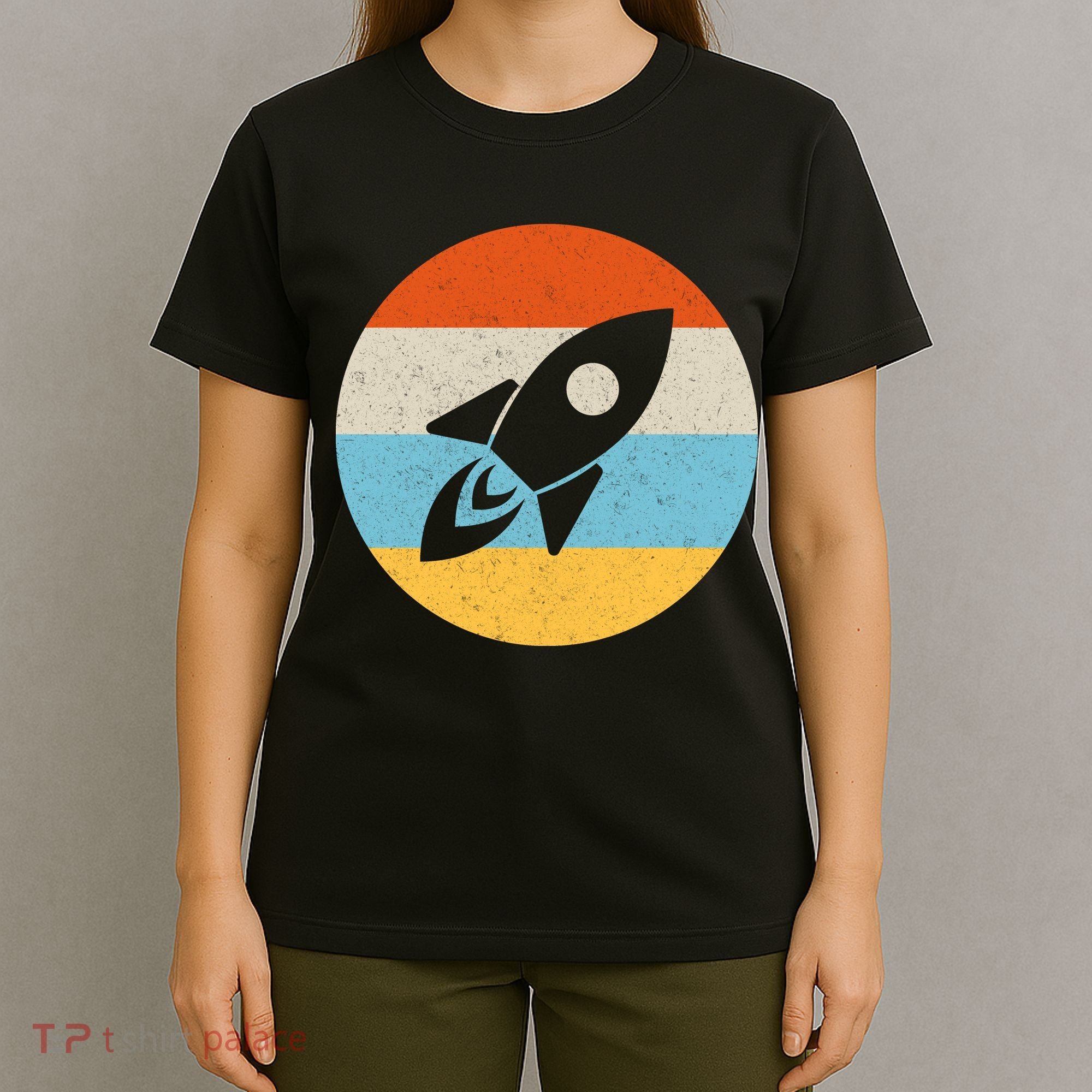 Retro Sunset Spaceship T-Shirt