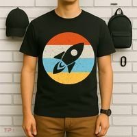 Retro Sunset Spaceship T-Shirt thumb 6