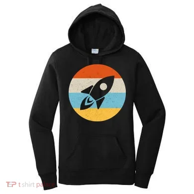 Retro Sunset Spaceship Women's Hoodie