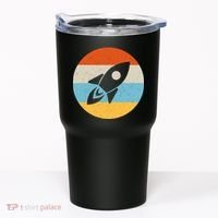 Retro Sunset Spaceship Tumbler thumb 0