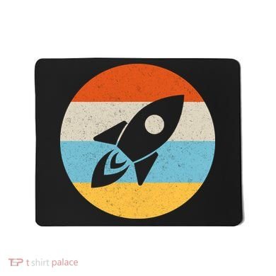 Retro Sunset Spaceship Mousepad