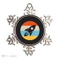 Retro Sunset Spaceship Ornament thumb 0