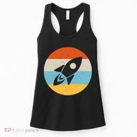 Retro Sunset Spaceship Women's Tank Top thumb 0