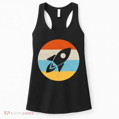 Retro Sunset Spaceship Women's Tank Top
