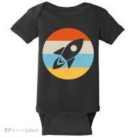 Retro Sunset Spaceship Baby Bodysuit thumb 0