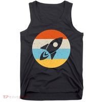 Retro Sunset Spaceship Tank Top thumb 0