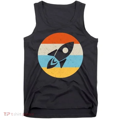 Retro Sunset Spaceship Tank Top