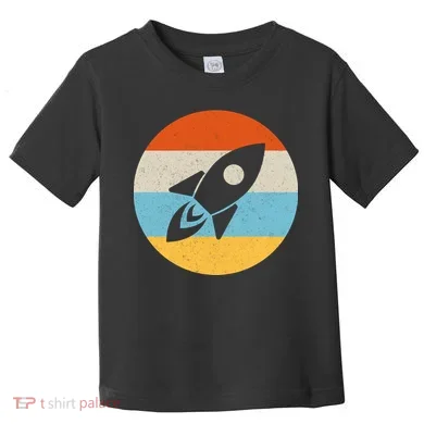 Retro Sunset Spaceship Toddler T-Shirt