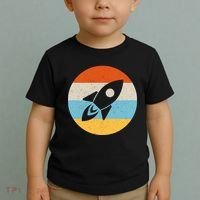 Retro Sunset Spaceship Toddler T-Shirt thumb 2
