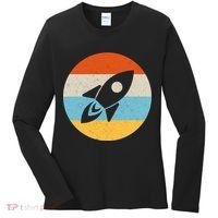Retro Sunset Spaceship Women's Long Sleeve Shirt thumb 0