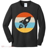 Retro Sunset Spaceship Kids Long Sleeve Shirt thumb 0