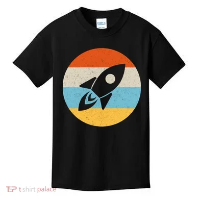 Retro Sunset Spaceship Kids T-Shirt