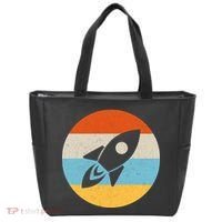 Retro Sunset Spaceship Tote Bag thumb 0