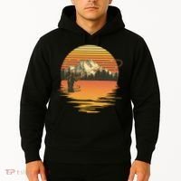 Retro Sunset Sunrise Fly Fisherman Hoodie thumb 2