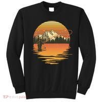 Retro Sunset Sunrise Fly Fisherman Sweatshirt thumb 0