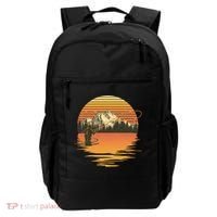 Retro Sunset Sunrise Fly Fisherman Backpack thumb 0