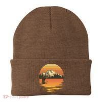 Retro Sunset Sunrise Fly Fisherman Beanie thumb 0