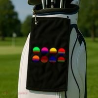 Retro Sunsets Golf Towel thumb 2