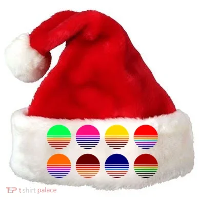 Retro Sunsets Santa Hat
